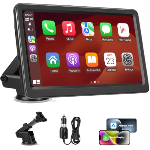 Carplay Screen for Car, 7' Wireless Carplay & Android Auto...