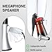 Flydot Megaphone Speaker Microphone Siren and 240-Second Recording Bulhorn Includes Volume Control for Outdoor Events and Crowd Management Silver