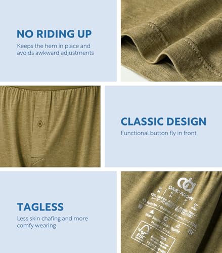 Image of DAVID ARCHY Mens Boxers Soft Rayon Made from Bamboo Boxers for Men Pack Loose Underwear Cooling Mens Boxer Shorts