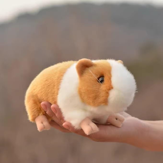 2 Peluches Cochons D’Inde Réalistes Et Tout Doux – Pouponnière, Déco Ou Cadeau – Taille 10 X 18 Cm
