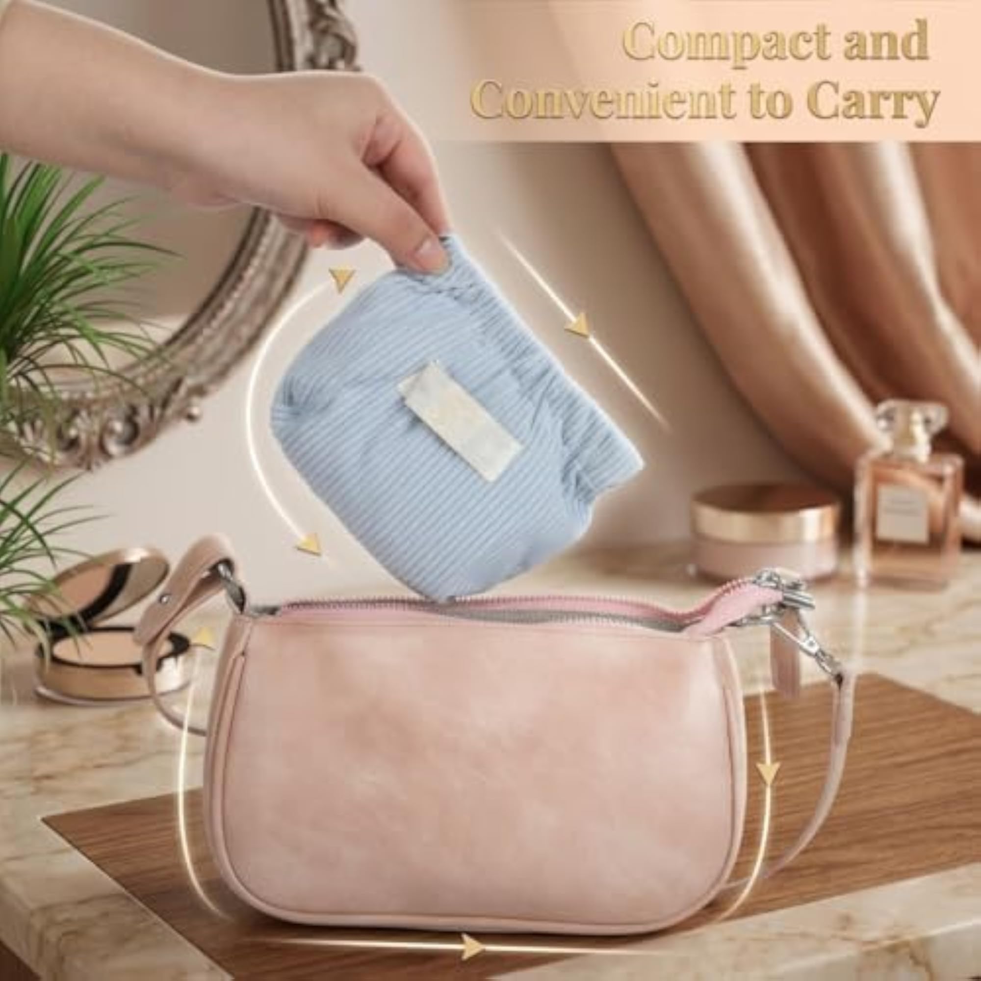Corduroy Makeup Pouch Set of 4, Cosmetic Organisers