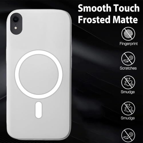 Image of Luxury Paper Thin Back Case Cover for iPhone XR | Matte Finish | Compatible with magsafe | (White)