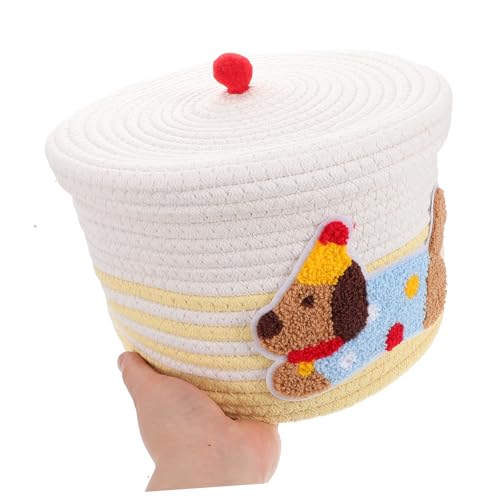 Rangement de corde de coton pour chiot et panier de jouet pour chien