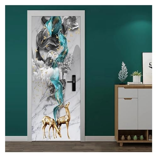 Autocollant mural 3D de porte étanche pour masquer les imperfections - 3