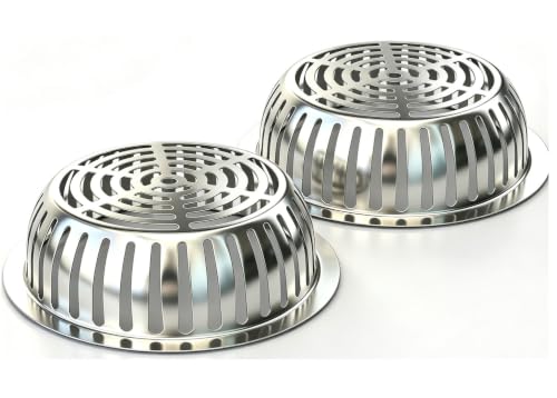 Image of Stainless Steel Roof Dome Drain Cover Strainer Atrium Grate 2pcs /pk (Dia:8.5 inch)