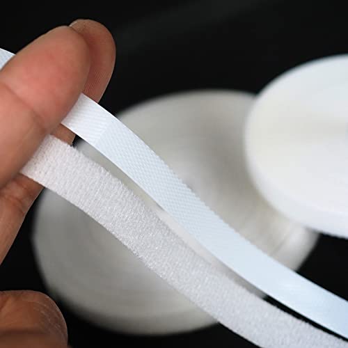 Image of Extremely Thin and Soft Strong Mini Clothes Hook and Loop Fasteners Sewing Type Back Without Adhesive Tiny Clothing Accessories DIY Handmade Materials (Beige, 0.31 inch /8mm)