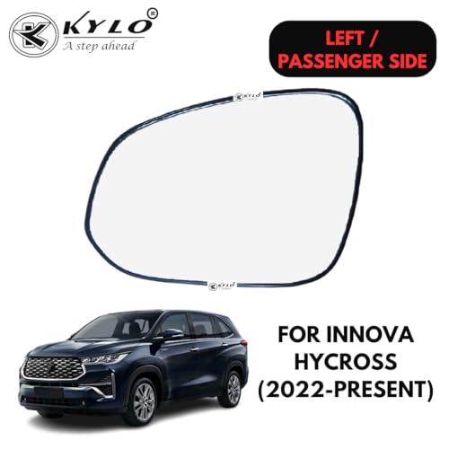 Image of KyloXtreme Innova Hycross (2022-Present) Passenger Side (Left Side) Car Side Mirror Glass /Tukdi /Sub Mirror Plate