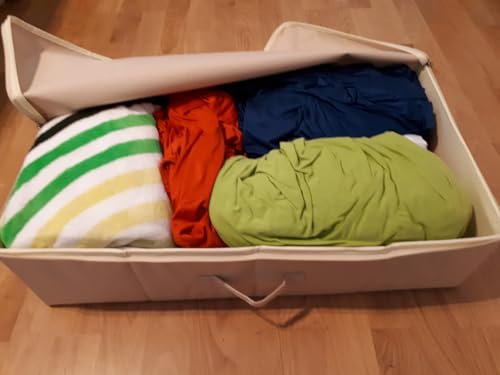 Amonsen 100 * 43 * 18cm Boden Schuhe Lagerung Organizer Behälter mit Deckel, staubdicht und atmungsaktiv, strapazierfähiges Kunststoffbrett in Boxen, dunkelgrau