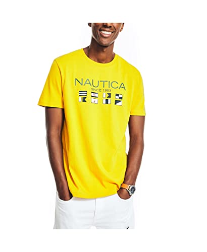 Amazon.com: Nautica Logo Graphic T-Shirt,Tawny Olive,S : Clothing