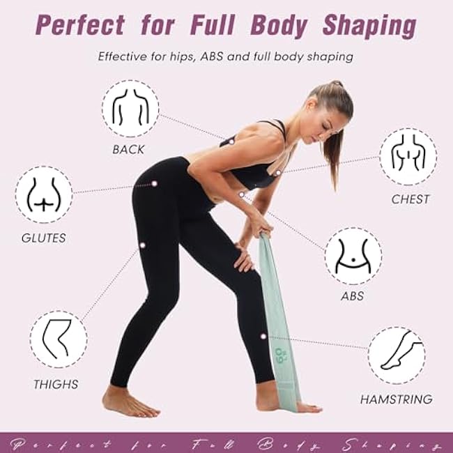 7 Pcs Fabric Resistance Bands for Working Out Include 4 Pcs 3 and 4 Levels Hip Elastic Bands for Leg and 3 Pcs Long Resistance Bands Exercise Bands for Home, Exercise Fitness, Pilates