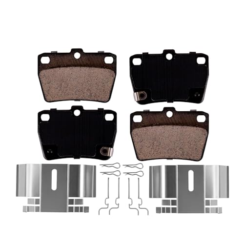 Image of Detroit Axle - Brake Pads for 2004 2005 Toyota RAV4, Front and Rear Ceramic Brake Pads w /Hardware Replacement