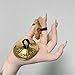 2 Pairs Engraved Belly Dance Finger Cymbals (Zills) - Heavy Brass Tribal Cymbals for Women, Performers & Practice (Gold)
