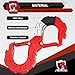 AMBULL 3/8 Tow Hook, Winch Hook for Off-Road Recovery, Towing Shackle 33000 Lbs, G80 Heavy Duty Strength Integrated Winch Quick Shackle, Red