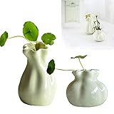 Jarrón de Cerámica, 2 Decoración de Florero Seco del Hogar, Arreglo Floral de Cerámica Hecha a Mano, Moderno Florero, para Decoración para Hogar y Oficina