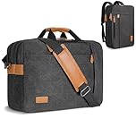 Estarer Convertible Laptop Messenger Bag 17-17.3 Inch Mens Satchel Briefcase Rucksack for Work Business