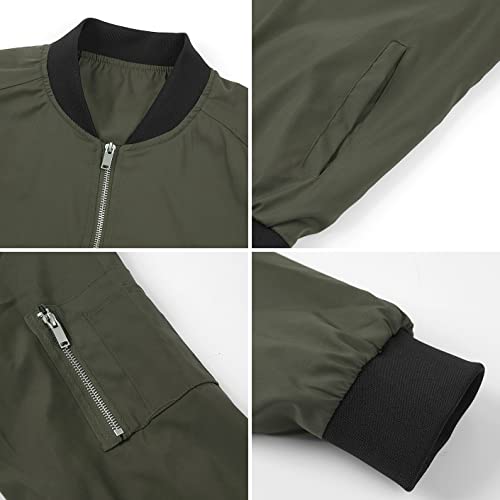 Mansdour Men's Lightweight Flight Bomber Jacket Spring Fall Causal Softshell Windbreaker Coat Outerwear Slim Fit Windproof Baseball Jacket Outdoor Varsity Jackets Sportswear #TOP4