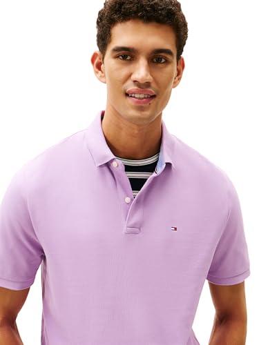 Image of Tommy Hilfiger Men's Short Sleeve Cotton Pique Polo Shirt in Classic Fit