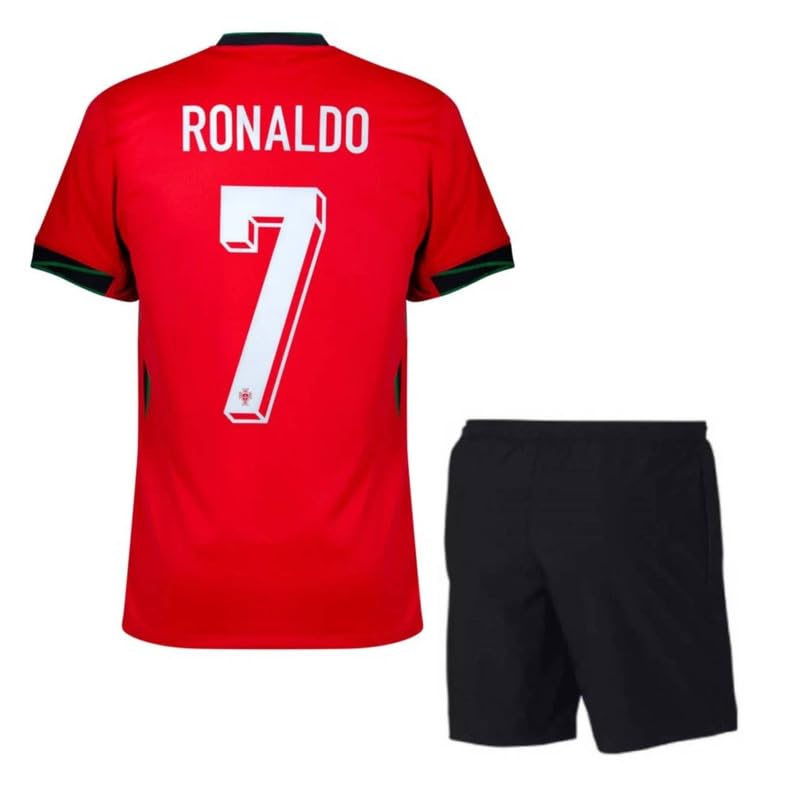 Image of RJM Ronaldo 7 Jersey with Shorts for (Men,Kids,Boys)