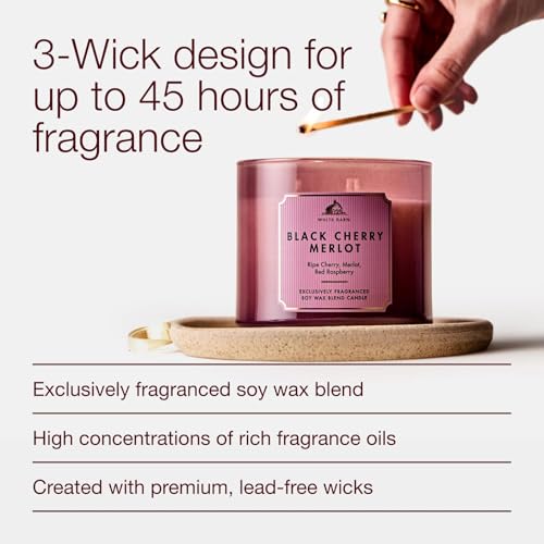 Black Cherry Merlot 3-Wick Candle product image