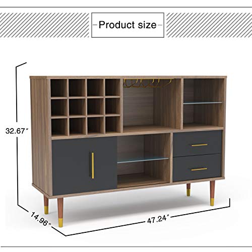 image for Mecor Kitchen Sideboard Buffet, Storage Cabinet Server Cupboard, Conso