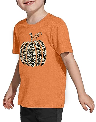 Toddler Boys Girls Halloween Shirts Pumpkin T Shirt Kids Short Sleeve Cute Graphic Tee Tops4