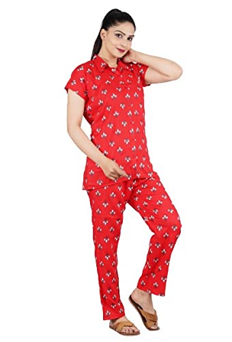 Image of Women's Rayon Printed Night Suit Set