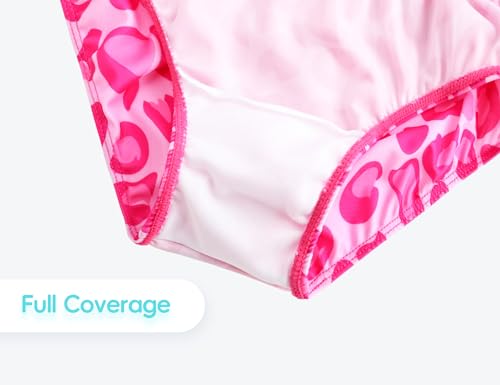 Image of Girls Swimsuit Long Sleeve Rush Guard Bathing Suit Swimwear with Bikini Bottom Sun Protection