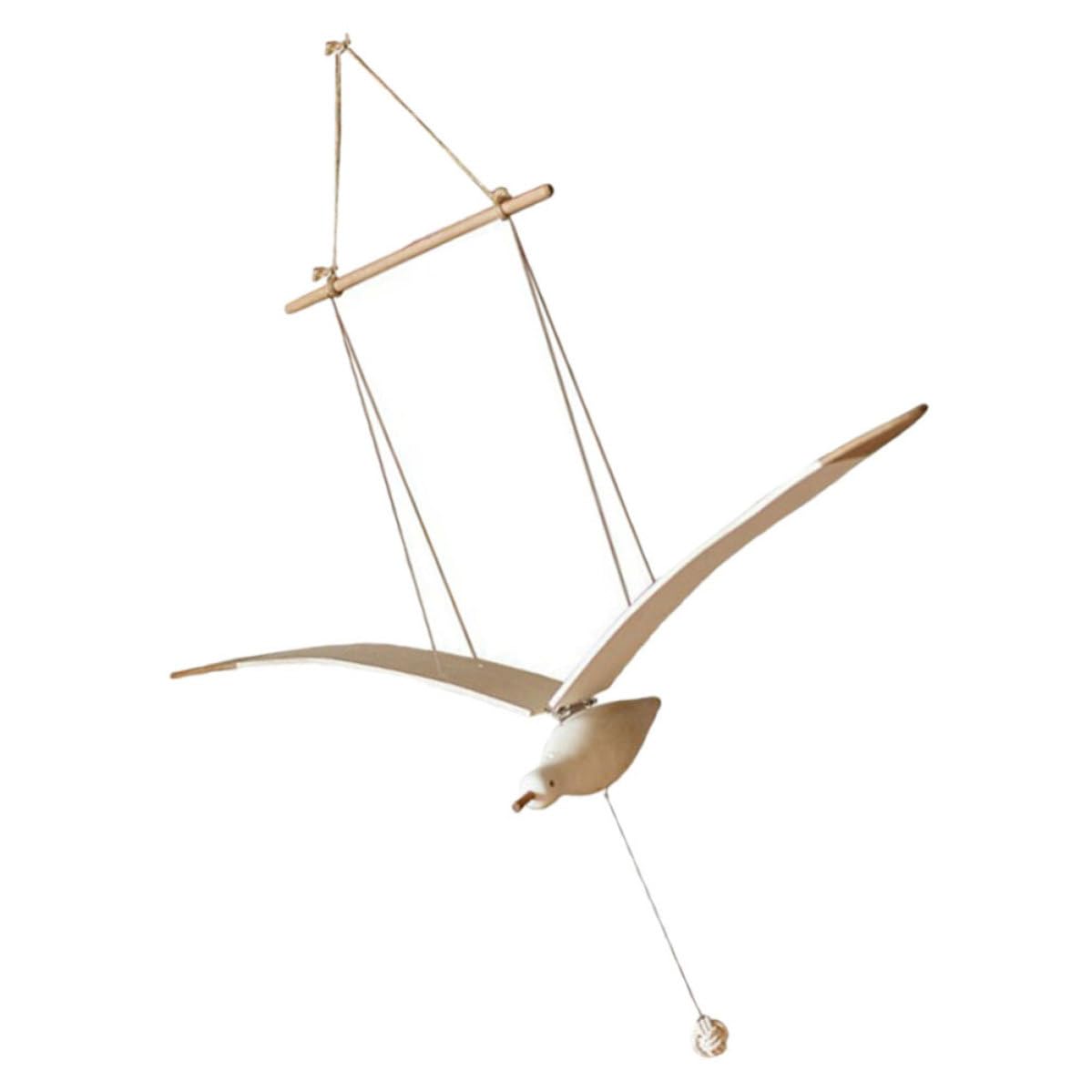 Suspension bois oiseau blanc déco chambre bébé et couloir chic