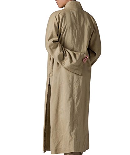 ZanYing Buddhist Monk Robe Meditation Religion Gown Linen Flax2
