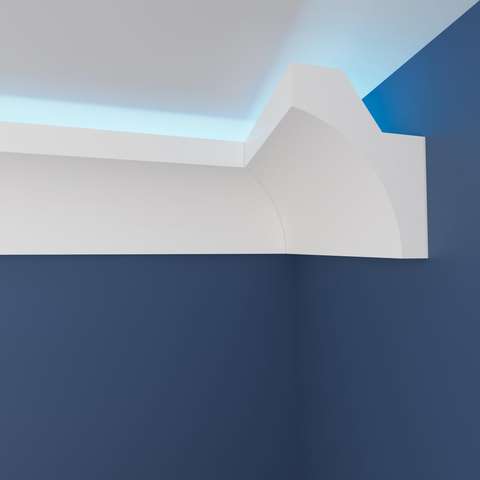 WOLDECOR Modern LED Ceiling Coving Cornice–Stylish XPS Lightweight Moulding Trim,Easy DIY Installation,Durable Decorative Coving for Walls and Ceilings with LED Lights (WLZ25, 6 Meters) — image 1