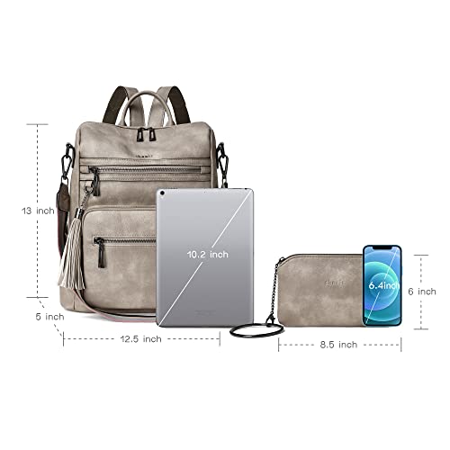 Image of Shrrie Vegan Leather Backpack Purse for Women with Adjustable Shoulder Bag