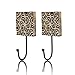 Set di 2 grucce decorative in legno e ghisa, stile vintage, rustico, da parete, per appendere giacche, accappatoi, asciugamani, porte, corridoio, soggiorno, ingresso, bagno, camera da letto
