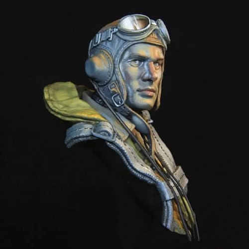 1/10 Bust Resin Model Kit US Navy Pilot Soldier WW2 Unpainted - Image 3