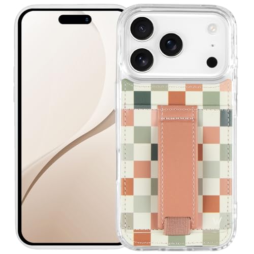 Walli Cases for iPhone 17 Pro Case Aesthetic Wallet Phone Case Card Holder Securely Holds up to 2 Cards - Cute Trendy Phone Cover for Women fits iPhone 17 Pro with Kickstand & Finger Strap