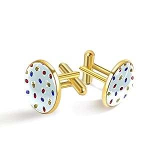 lieveheersbeestje en bij Manchetknopen voor mannen set gepersonaliseerd