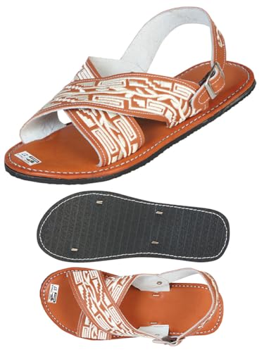 Artisanal Handmade Huarache - 50% leather and 50% Synthetic - Grecas - Natural 603787