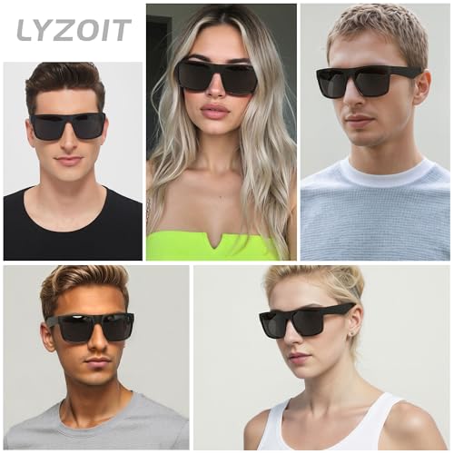 LYZOIT Extra Large Sunglasses for Big Wide Heads Mens Polarized XL Oversized Square Sun Glasses3