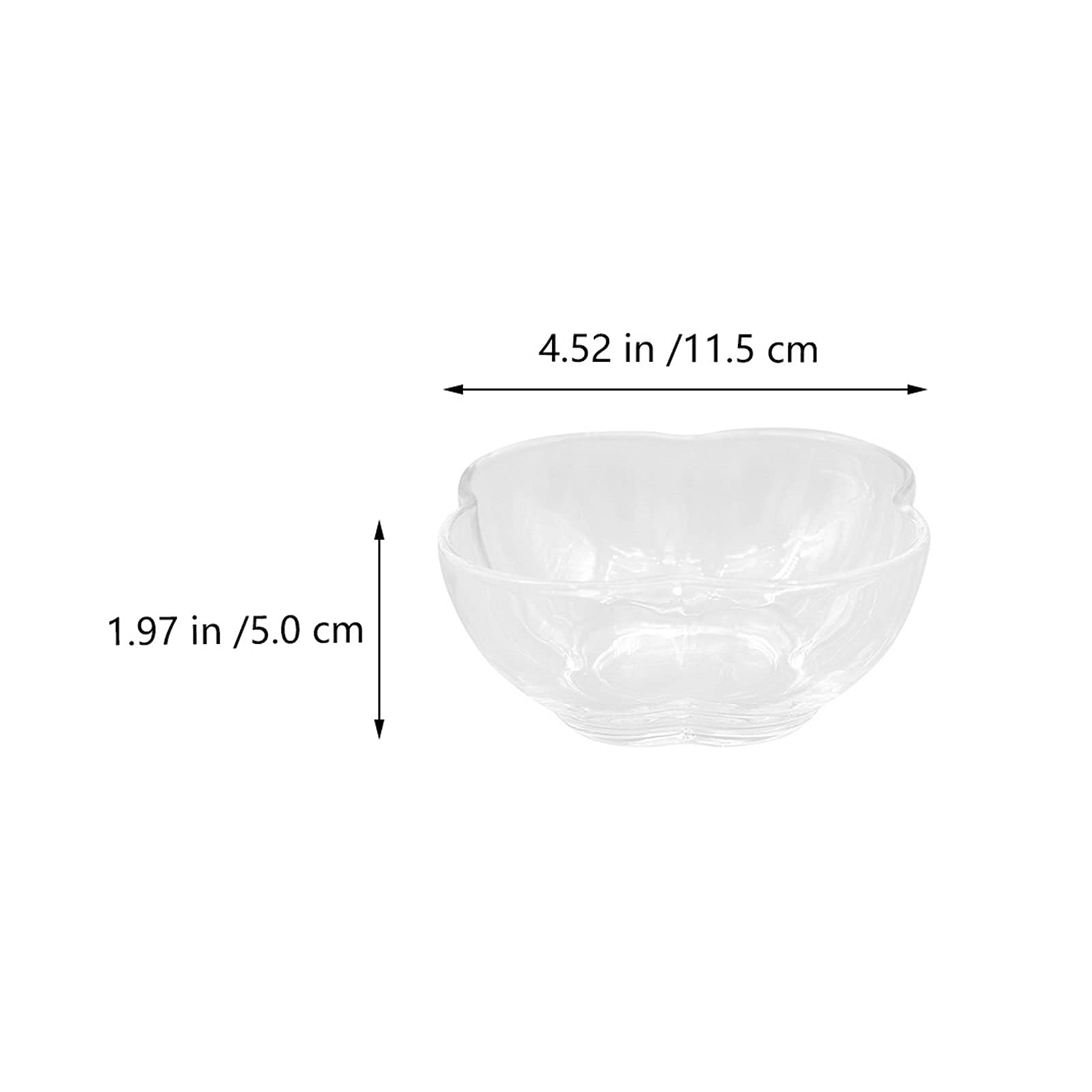 Lot De 3 Ramequins En Verre Motif Pomme – 13,5 Cm Diamètre X 5 Cm Haut – Occasion