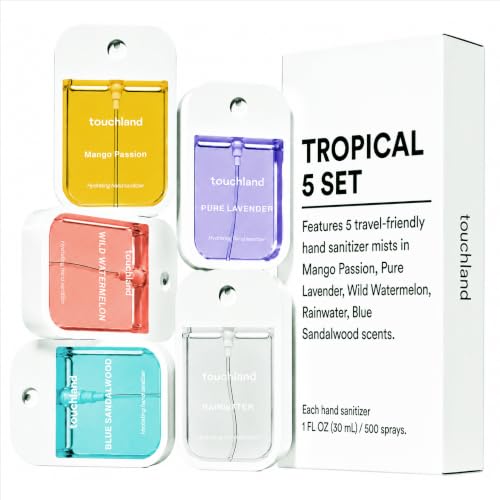 Image of Touchland Tropical 5 Hydrating Hand Sanitizer Spray Set Travel Size