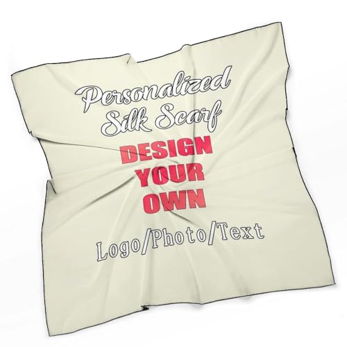 Custom Scarfs For Women Personalized Silk Scarf Square Neckerchief with Your Own Logo Photo Text Women's Shawl Gifts2