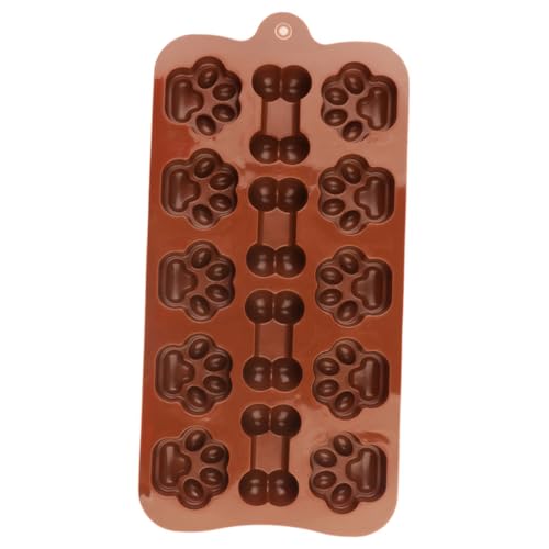 iplusmile シリコン素材製多機能スイー ド 猫の肉球と犬の骨型 キャンディー チョコレート クッキー型 ベーキング用 柔軟で滑らか取り出し簡