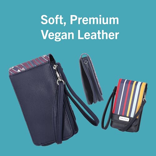 Image of Nautica Catalina Vegan Leather RFID Womens Crossbody Cell Phone Purse Holder Wallet