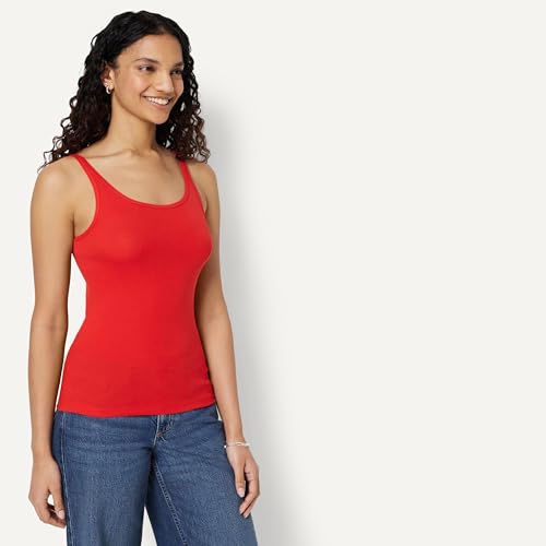 Image of Amazon Essentials Women's Slim-Fit Thin Strap Tank Top, Pack of 2