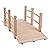 5 ft Wooden Bridges for Outdoors, Foot Bridge, Landscape Bridge Stable and Durable Load Capacity 500lbs Indoor and Outdoor Use Wooden Garden Bridge for Backyard Garden Decor Burlywood Color