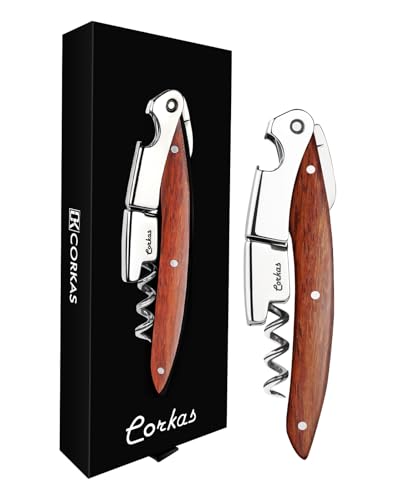 CORKAS Kellnermesser - Profi Korkenzieher multifunktionaler Weinöffner, Folienschneider...