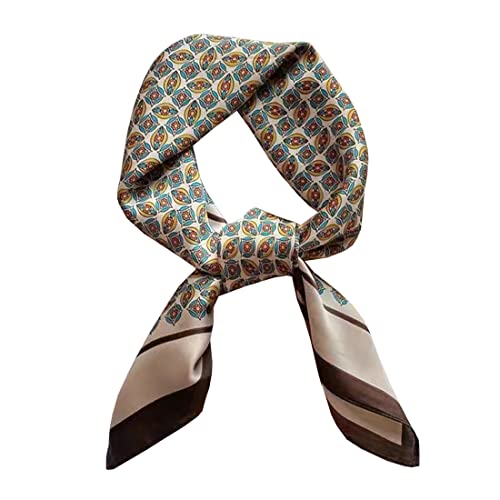 KOOYOL Mujer Seda Fulare Bufanda y Fulares Panuelos para la cabeza Panuelo Fulare Pañuelos Cabeza Turbante Cuadrado Chiffon Bufandas Cover
