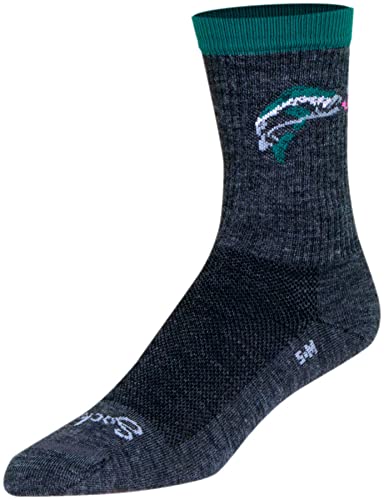 SockGuy Hooked 6in Wool Crew Cycling Sock - WCRHOOKED (Hooked - L/XL)3