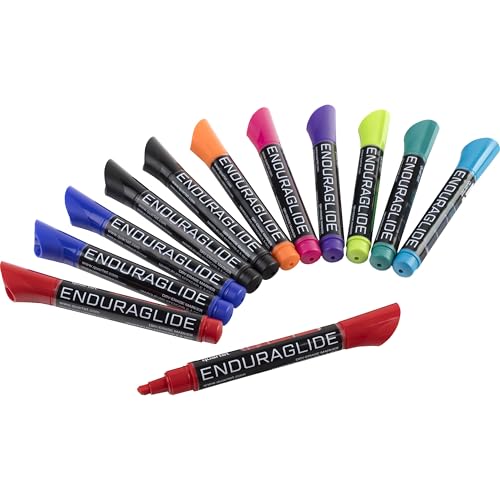 Quartet Dry Erase Markers, Whiteboard Markers, Chisel Tip, EnduraGlide, Assorted Colors, 12 Pack (5001-20MA)
