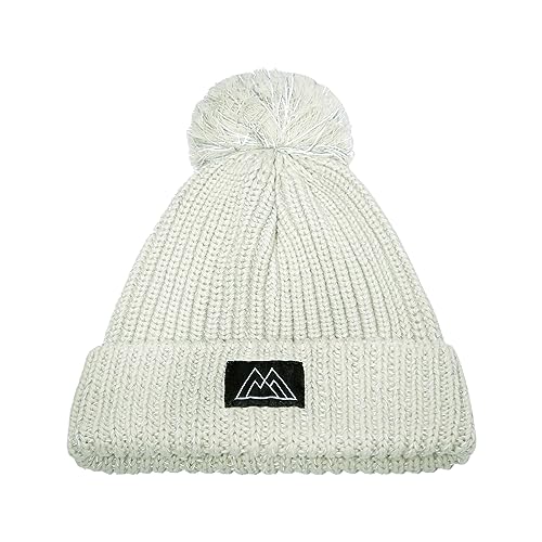 Baby Beanie Reflective Toddler Winter Hat Knitted Infant Beanies for Girls Boys Novelty Pom Pom Hats2