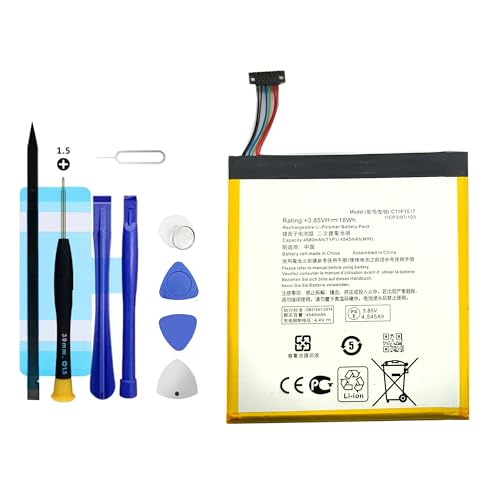 Vvuilsty C11P1517 Batteria di ricambio per Zenpad 10 Z300M, batteria ricaricabile a 0 cicli, compatibile con ASUS Zenpad 10 Z300M Z300CNL Z301MFL P028 P00L con kit di riparazione